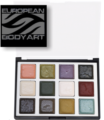 Encore 12 Color Master Palette - European Body Art Encore Alcohol Activated Makeup Palette, (400x400), Png Download