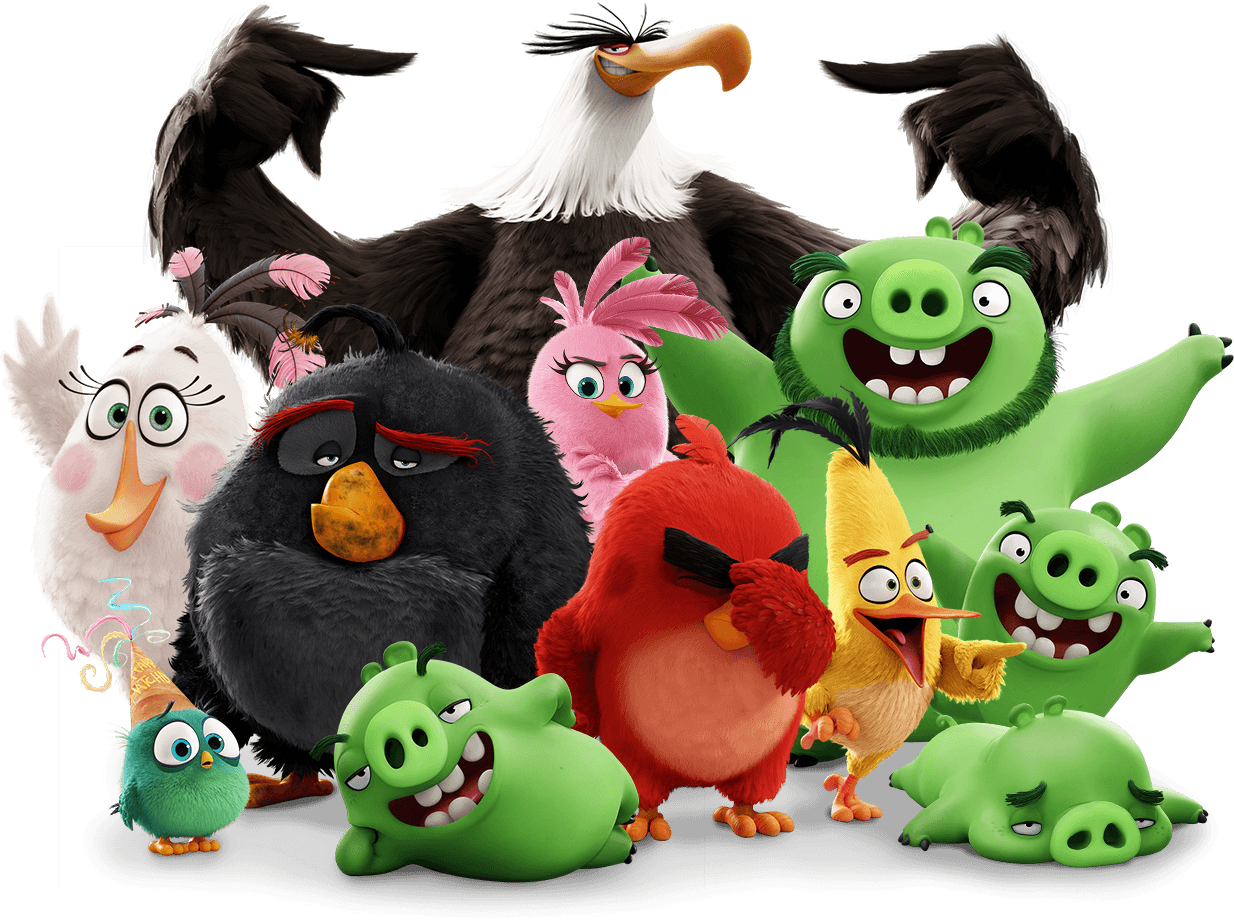 The Cast - Angry Birds Movie Characters Png (1234x924), Png Download