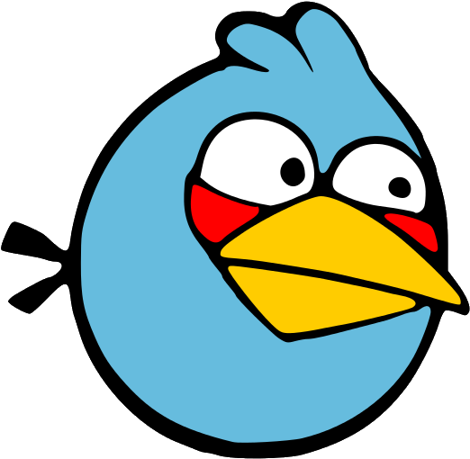 Angry Bird Blue Png - Angry Birds Characters Blue (611x600), Png Download