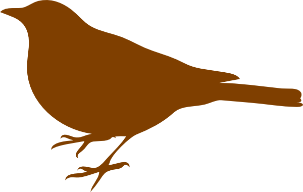 Songbird Clipart Cute Bird - Bird Silhouette Clip Art (600x380), Png Download