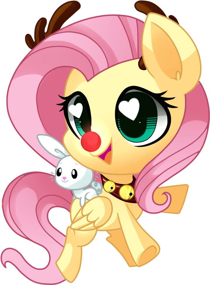 Angel Bunny, Artist - Cute Chibi Fluttershy (1000x1000), Png Download