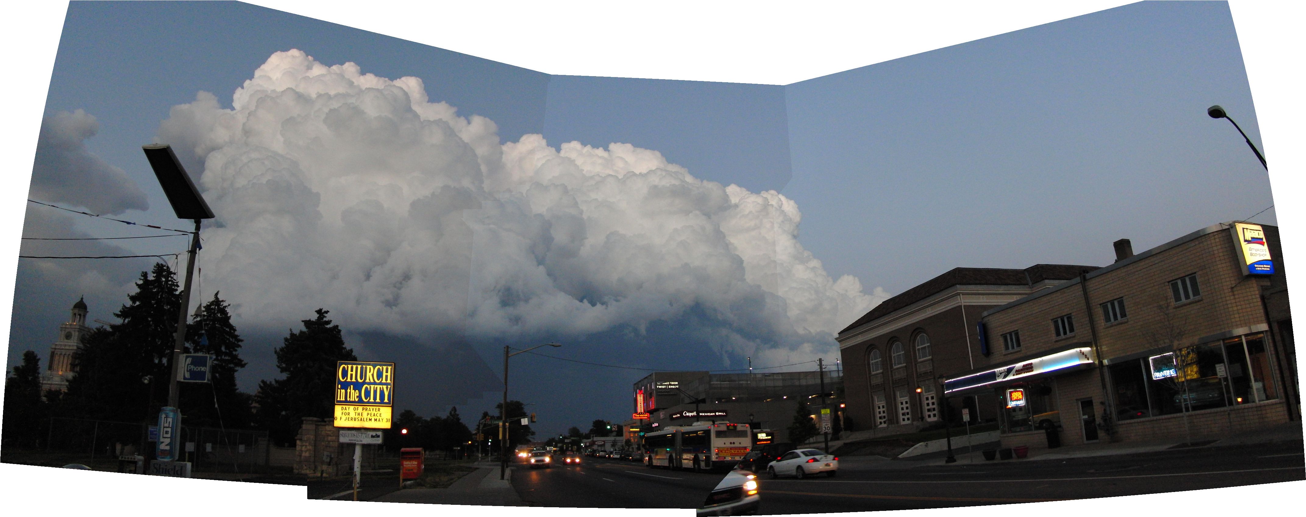 I Didn't Have My Camera On Me When This Huge Cloud - Street (4301x1766), Png Download