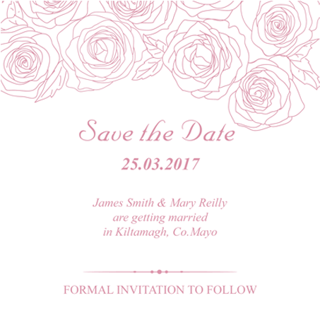 Cf Dark Rose Save The Date 124 X 124 Flat - Garden Roses (500x500), Png Download