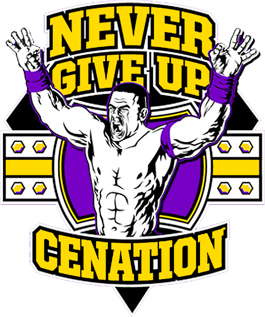 John Cena Logo - John Cena Never Give Up Logo (518x619), Png Download