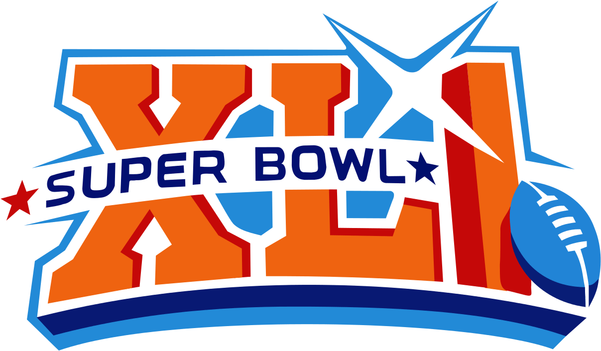 February Clipart Super Bowl - Super Bowl 2007 Logo (1200x730), Png Download