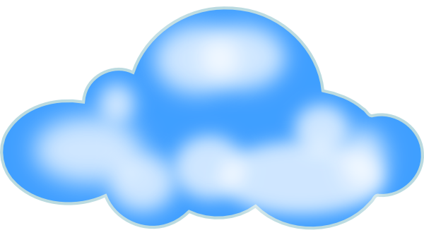 Cloud Clip Art At Clker - Cloud Clipart 3d (600x333), Png Download