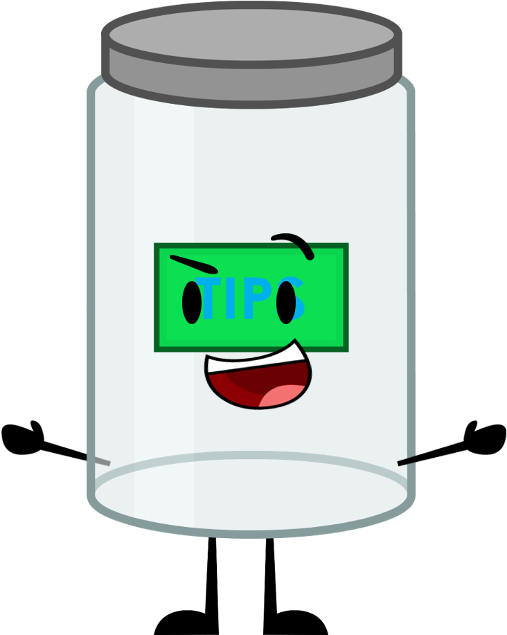 Tip Jar Pose 2 - Tip Jar (745x916), Png Download