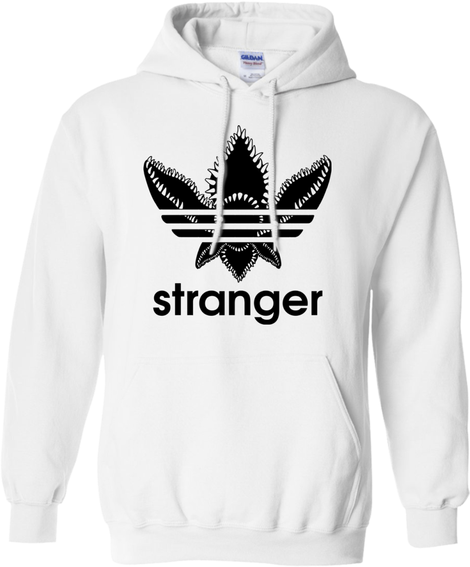 Stranger Things Stranger Demogorgon Adidas Shirt, Hoodie, - Saint Laurent Black Blood Luster Hoodies (1155x1155), Png Download