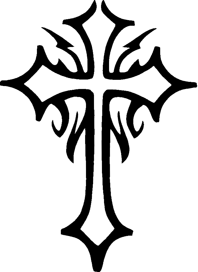 Cross Silhouette Tattoo At Getdrawings - Tattoos Transparent (670x920), Png Download