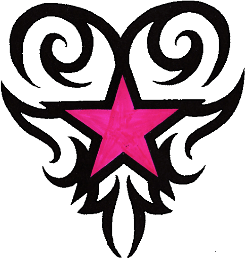 Download Black Tribal And Pink Star Tattoo Design Sample - Simple Shooting Star Tattoo Designs PNG Image with No Background Download Black Tribal And Pink Star Tattoo Design Sample - Simple Shooting Star Tattoo Designs PNG Image with No Background
