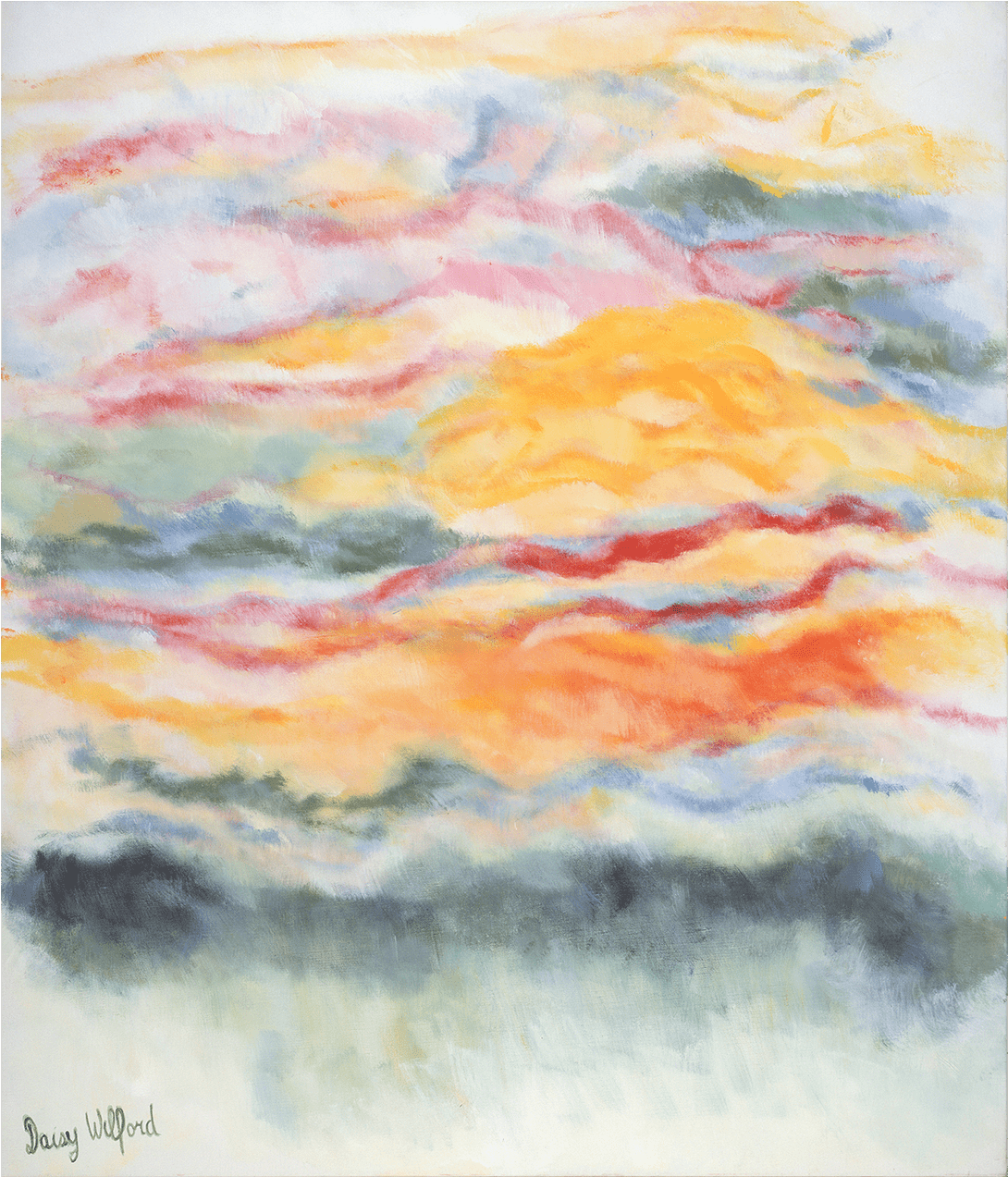 Nuage, Soleil, Mer - Painting (1558x1420), Png Download