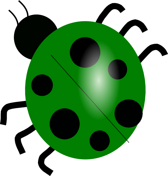 How To Set Use Green Ladybug Clipart (570x596), Png Download