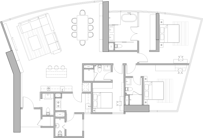 Free Vector Floor Plan Elements Beautiful Architectural - Floor Plan (842x595), Png Download