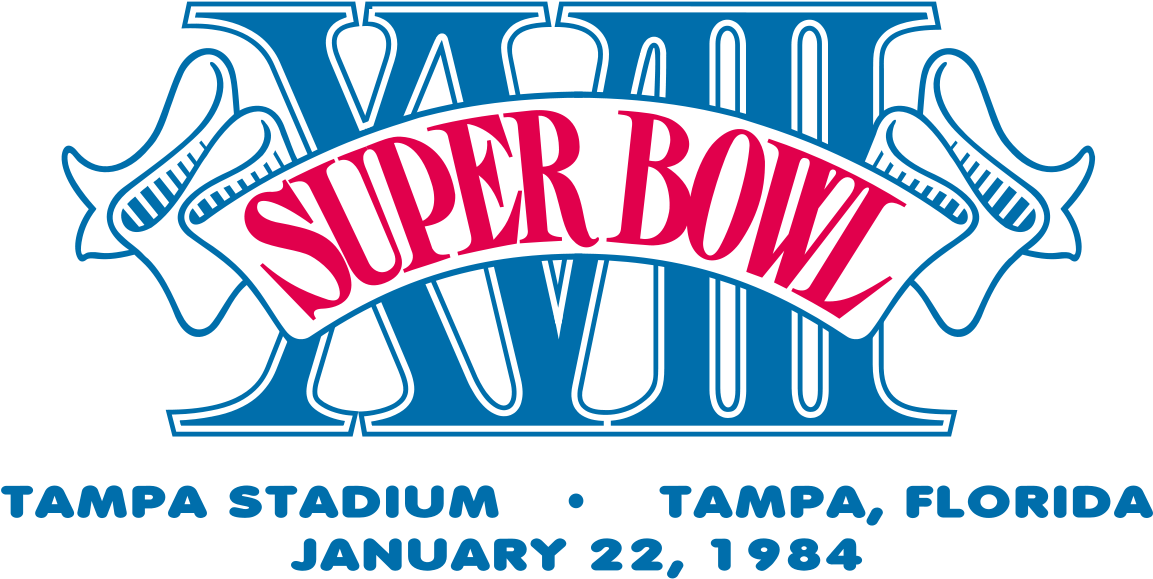 Super Bowl Xviii Logo (1200x624), Png Download