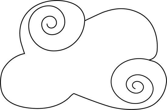 Rain Cloud Clipart Black And White Free - Mycutegraphics Cloud Black And White (550x362), Png Download