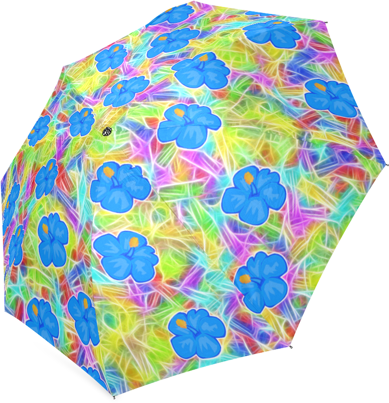 Block The Sun With A Pretty Pink Hawaiian Flowers Pattern - Hawaiian Blue Flowers Canvas Print - Small By Gravityx9 (1000x1000), Png Download