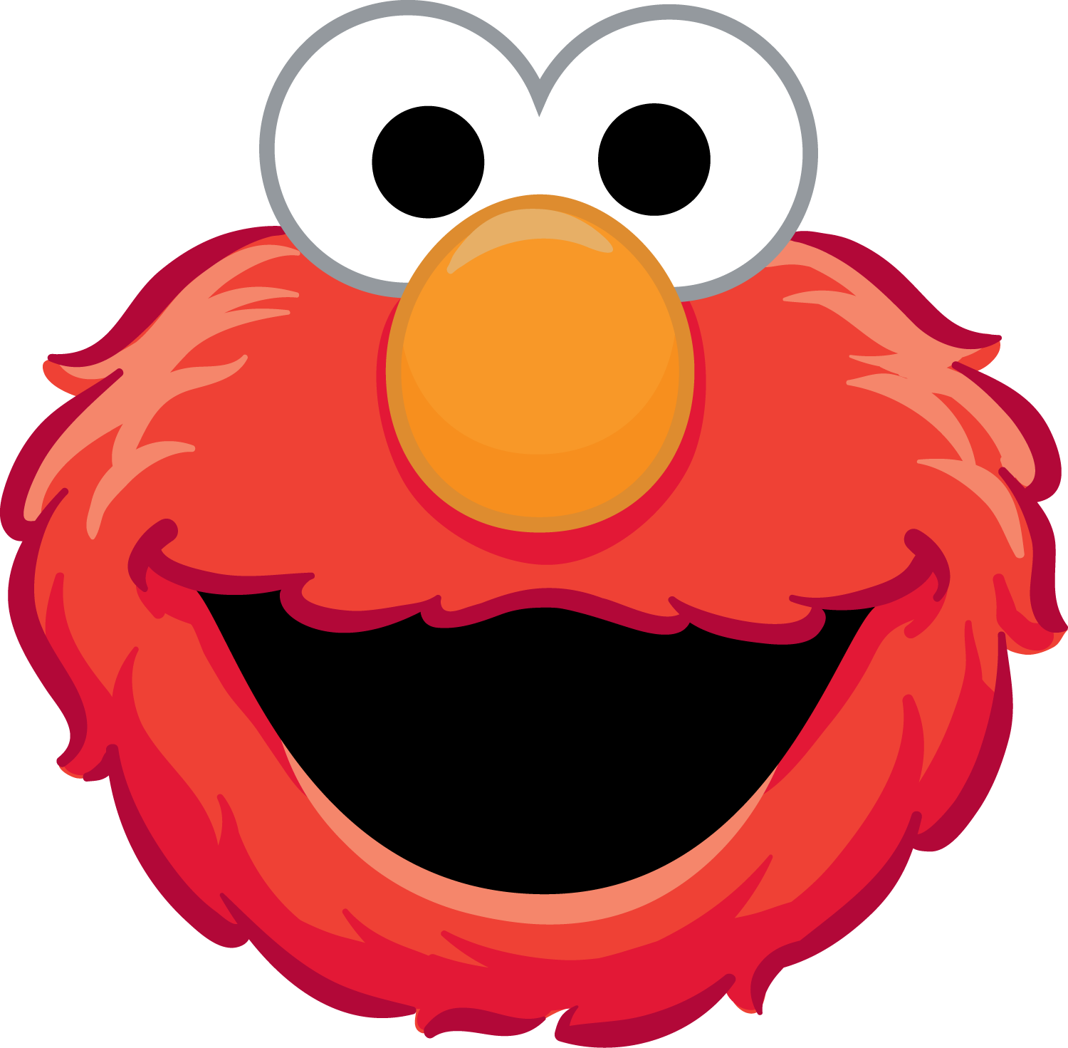 Sesame Street Clipart Face - Elmo 2nd Birthday (1500x1471), Png Download