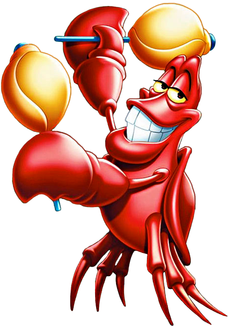 Download Sebastian Swimming Clipart - Sebastian Little Mermaid Maracas PNG Image With No