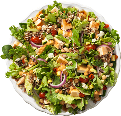Wendys Power Salad - Wendy's Power Mediterranean Nutrition (643x378), Png Download