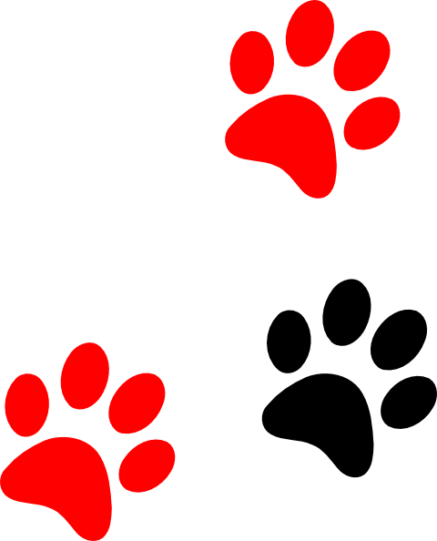 Tiger Paw Template Printable - Red Lion Paw Print (480x594), Png Download