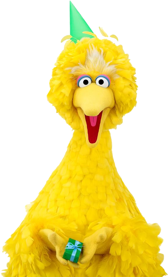 Big Bird Happy Birthday (610x960), Png Download