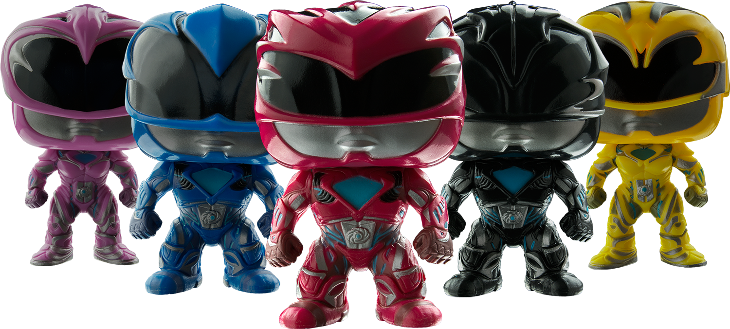 Power - Blue Ranger - Pop! Vinyl Figure (1500x676), Png Download