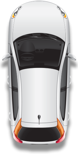 What's Included In The Inspection - Car Top View Transparent Background (260x510), Png Download
