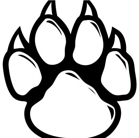 Tiger Paw Outline - Wolf Paw Print Outline (640x480), Png Download