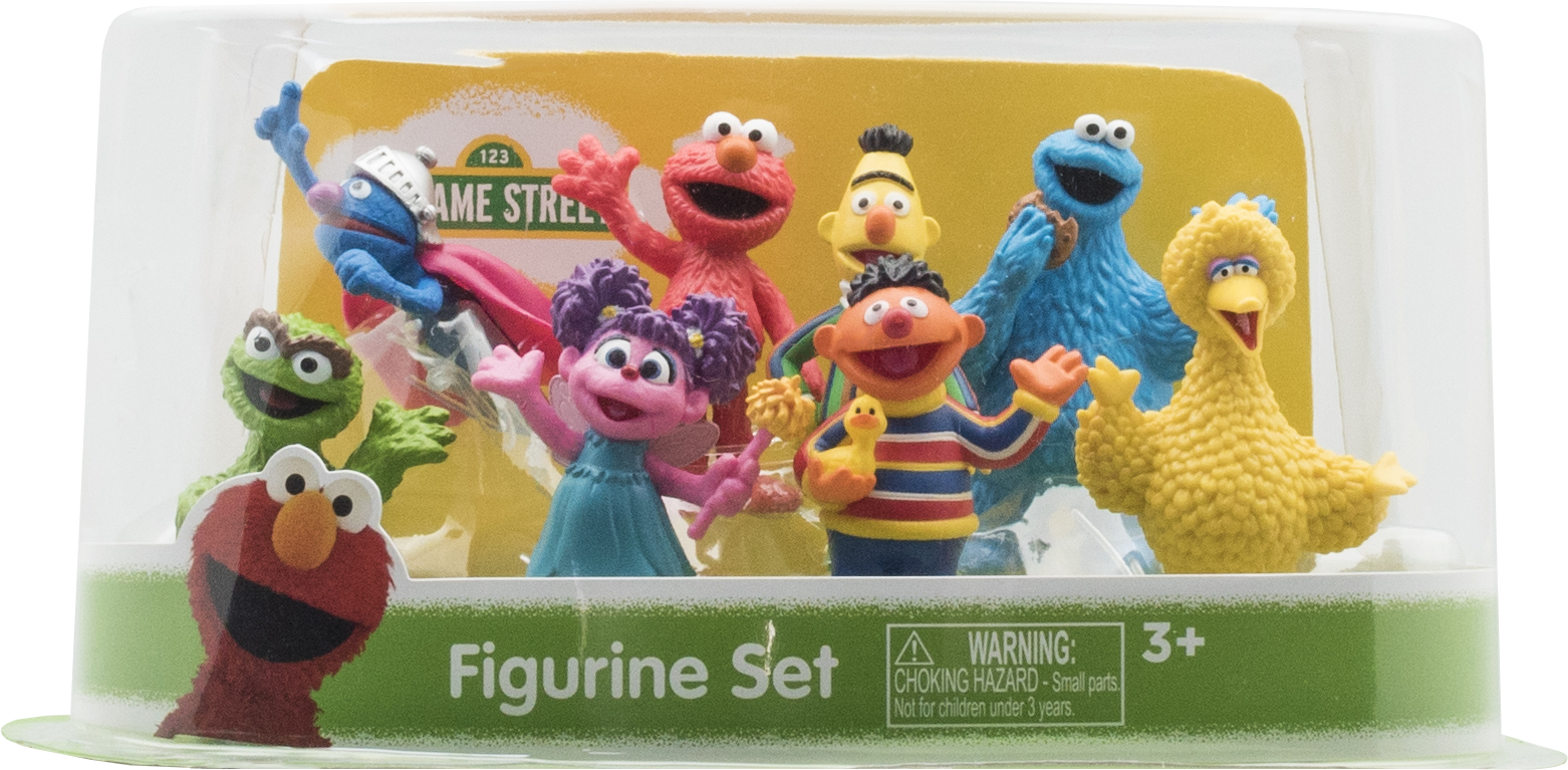 Sesame Street Character Figure Set Pack Headstart Png - Sesame Street 8 Pack Figurines (1562x767), Png Download