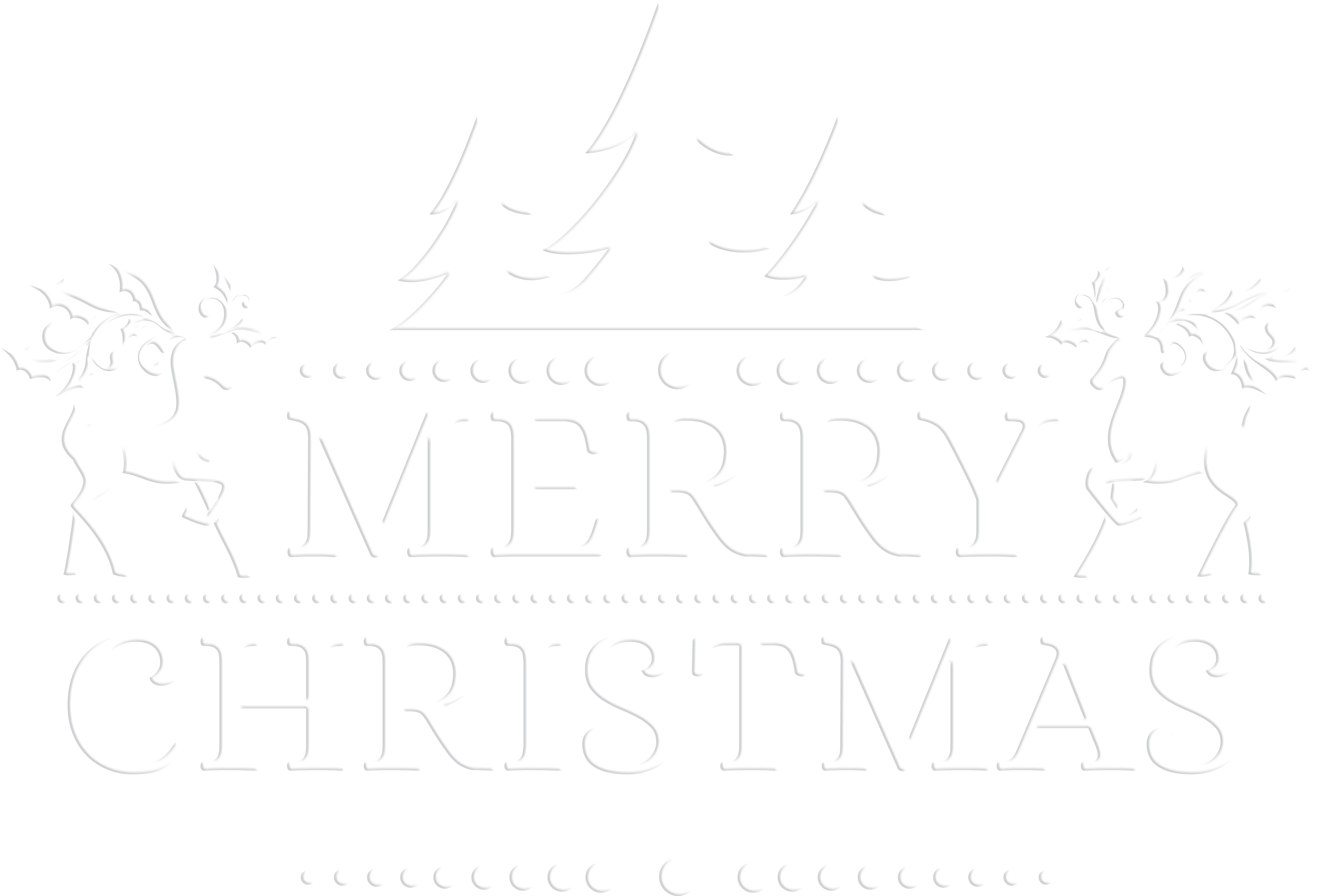 Merry Christmas White Transparent Png Clip Art - Clip Art (8000x5461), Png Download