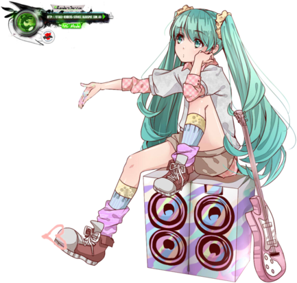 Girl, Hatsune Miku, And Japan Image - Hatsune Miku (500x418), Png Download