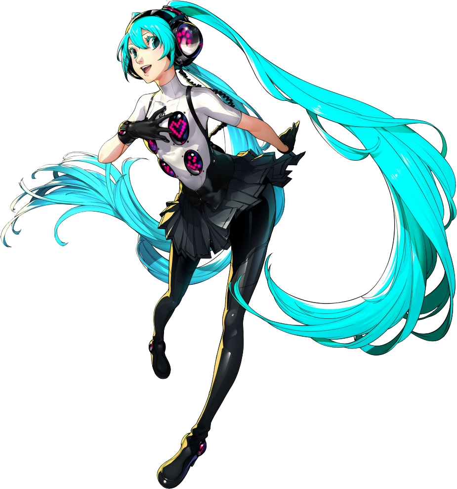 P4d Hatsune Miku - Persona 4 Dancing All Night Concept Art (925x989), Png Download
