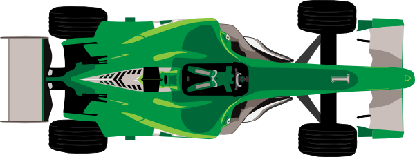 Green Racing Cliparts - Racing Car Clipart Top View (600x228), Png Download
