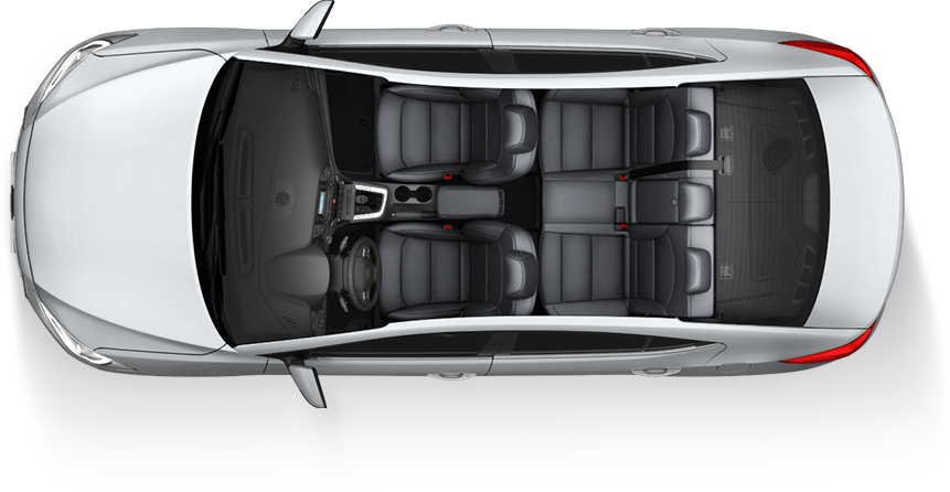 Seat Color - Porsche Top View Png (861x446), Png Download