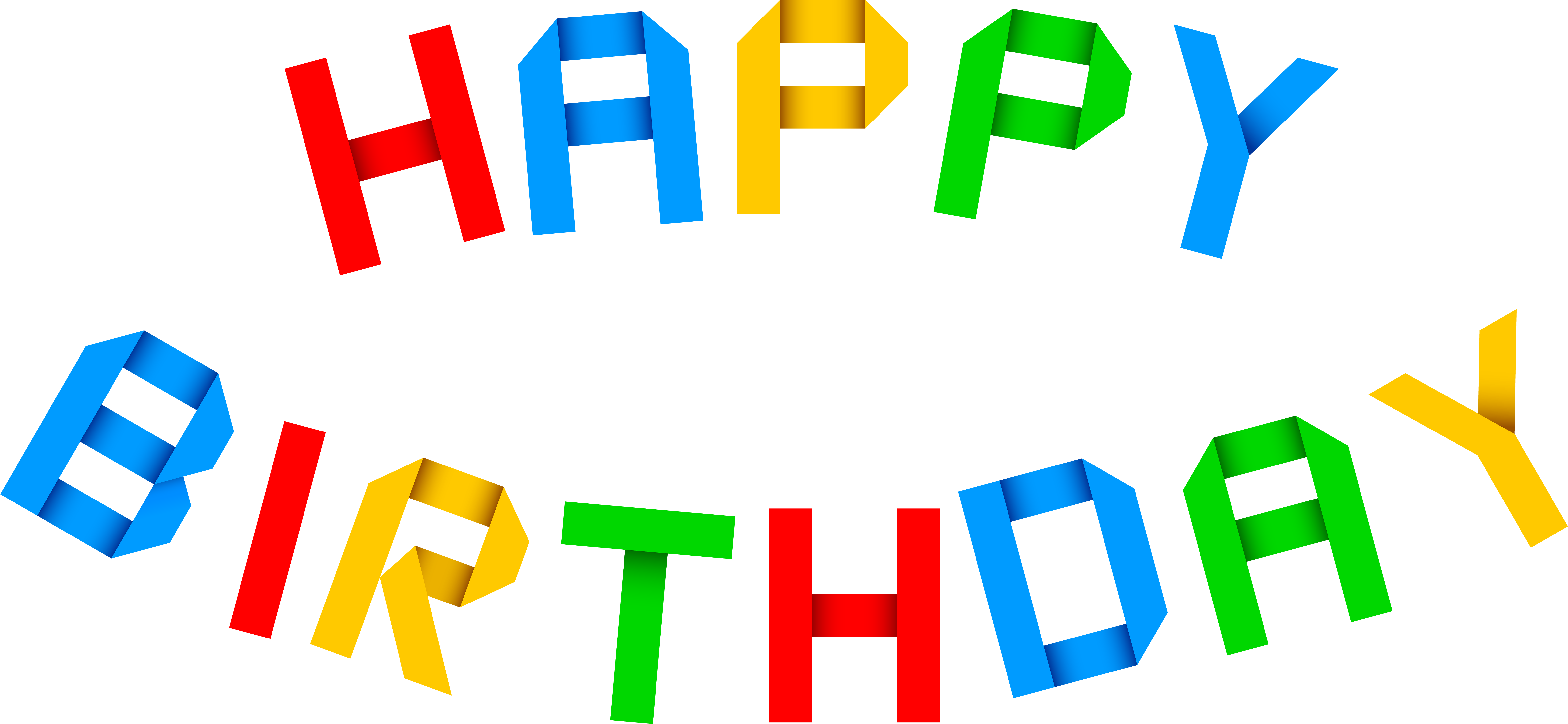 Happy Birthday Transparent Clip Art Image (8000x3767), Png Download