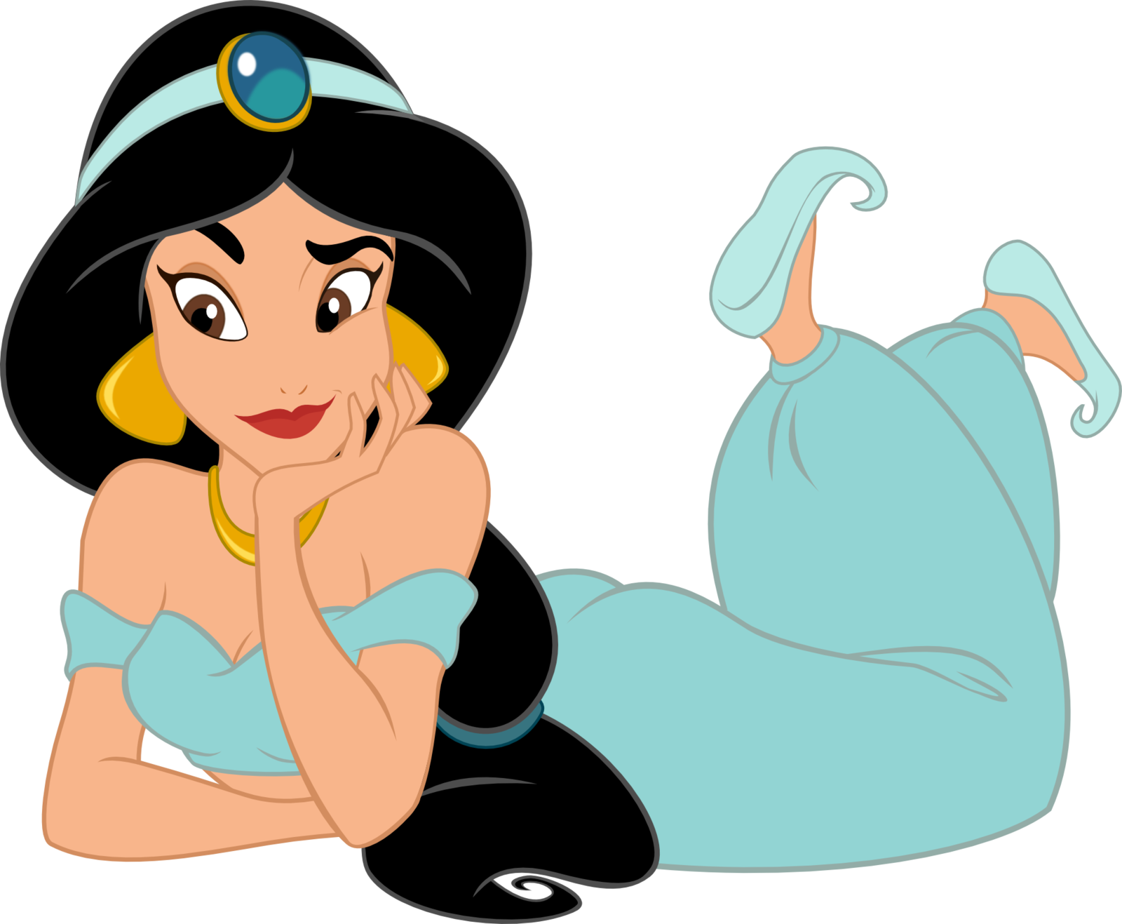 Png Disney Princess - Dizzy Disney Princess Jasmine Aladdin Decal Wall Sticker (1600x1317), Png Download