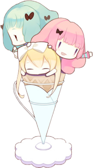 Vocaloid Milkshake Miku Hatsune Luka Megurine Rin Kagamine - Chibis Kawaii Vocaloid (356x600), Png Download