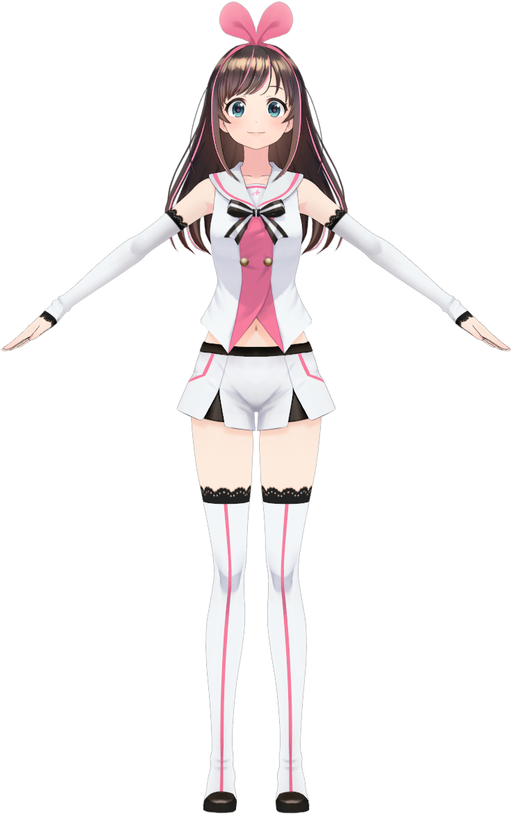 Kizuna Ai - Kizuna Ai Mmd Model (845x1180), Png Download