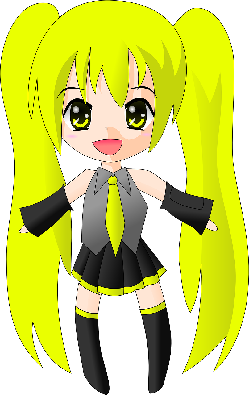 Hatsune Miku As A Blonde - Manga Clip Art (423x599), Png Download