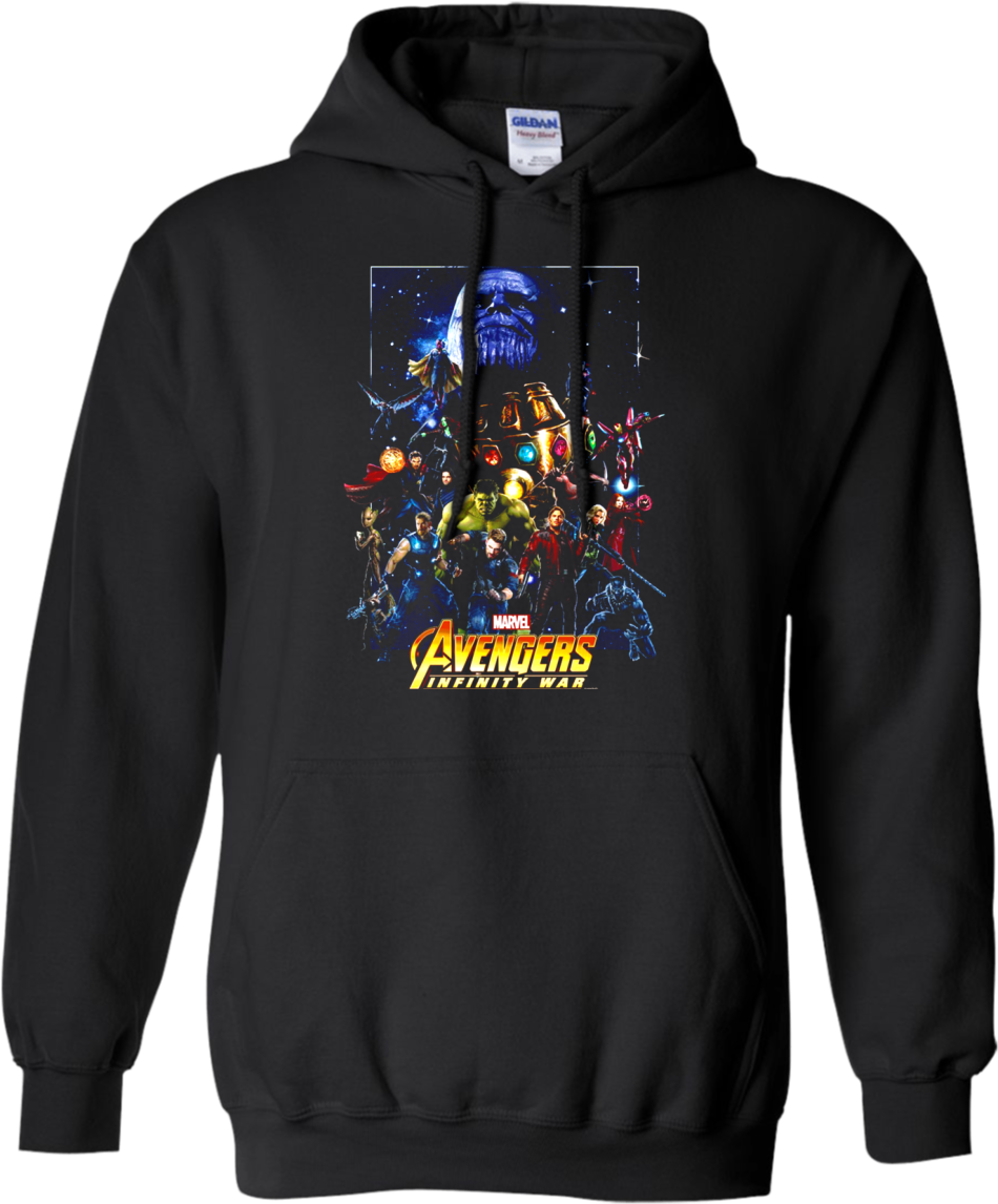 Avengers Infinity Wars Team T Shirt Hoodie Sweater - Black Panther Hoodie (1155x1155), Png Download