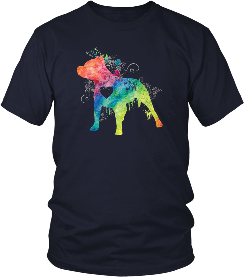 Pitbull Love Watercolor Zen T-shirt - Not My Circus, Not My Monkeys (polish) Shirt (960x960), Png Download