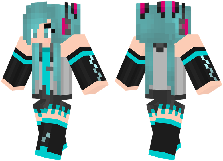 Hatsune Miku - Skin Hatsune Miku (804x576), Png Download