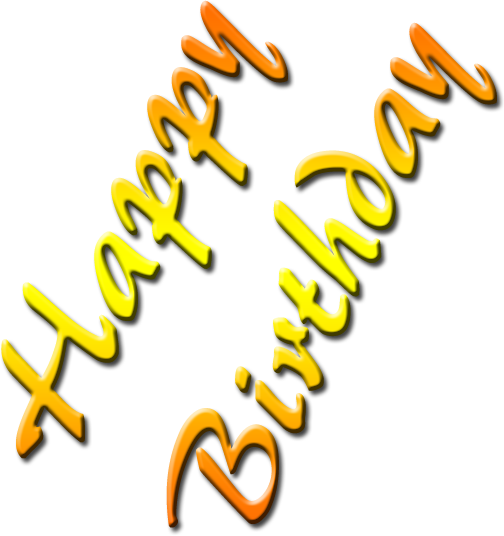 Birthday-text3 - Calligraphy (504x536), Png Download