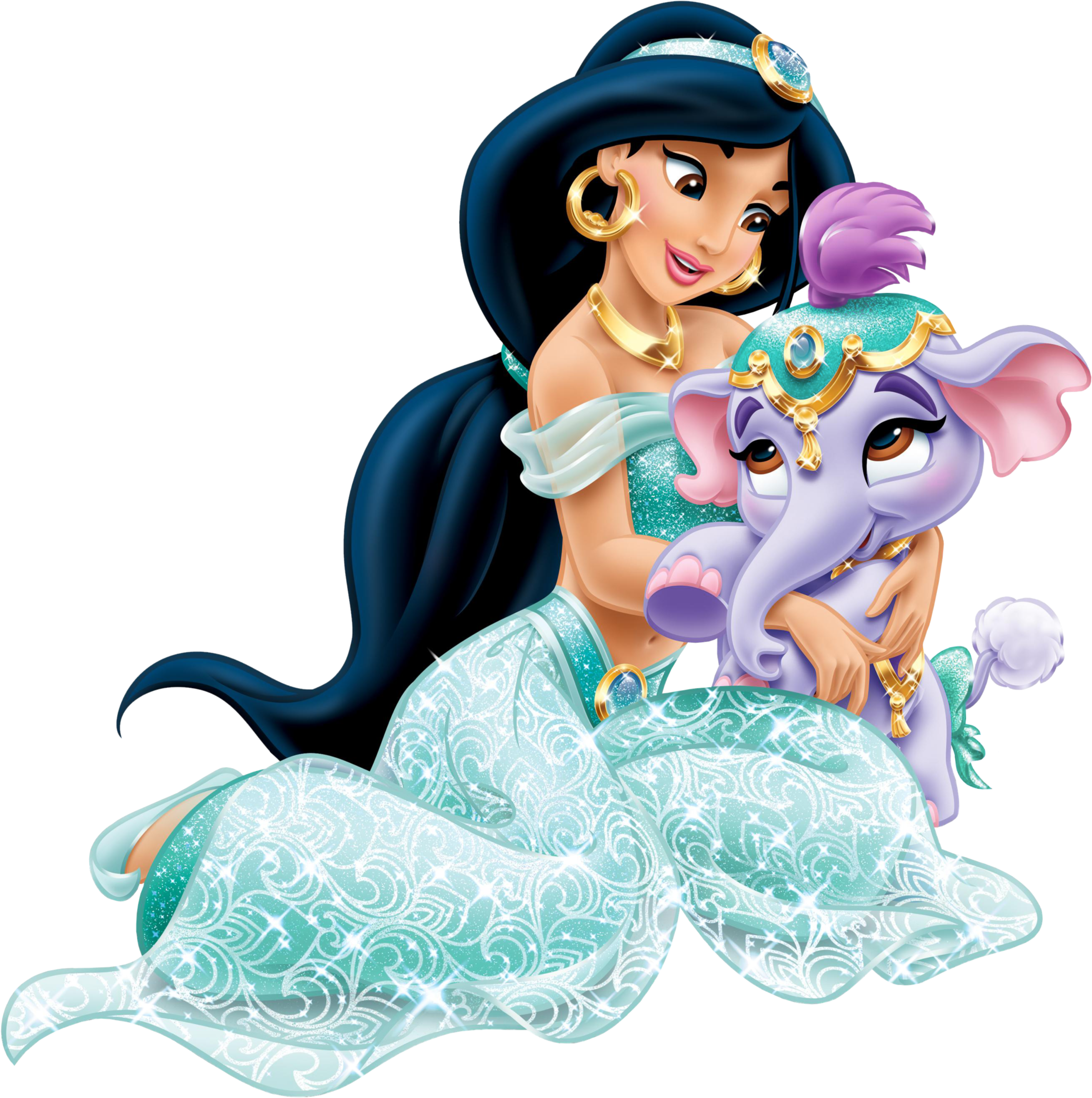 Disney Princess With Cute Elephant Transparent Png - Welcome To Birthday Party Sign Poster Custom (2721x2733), Png Download