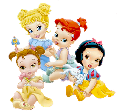 Disney Babies Clip Art - Princesas De Disney Bebes (400x377), Png Download