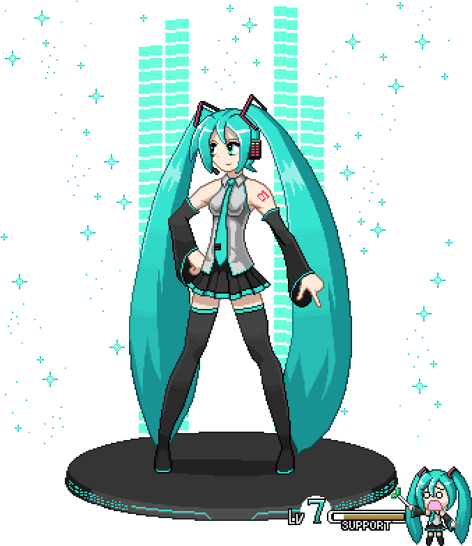 Hatsune Miku - Miku Singing Png Transparent (688x798), Png Download