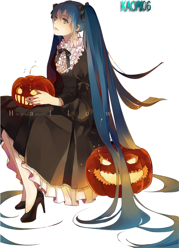 Pin Binbi Love On Hatsune Miku Pinterest Vocaloid Anime - Miku Hatsune Halloween (600x868), Png Download