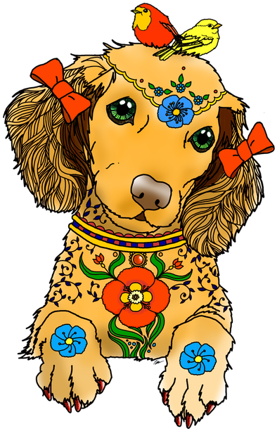 Get Yours Now - Art Of Dachshund Coloring Book Collection Ii: A Coloring (400x618), Png Download