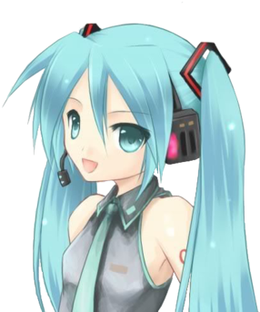 Hatsune Miku (349x346), Png Download