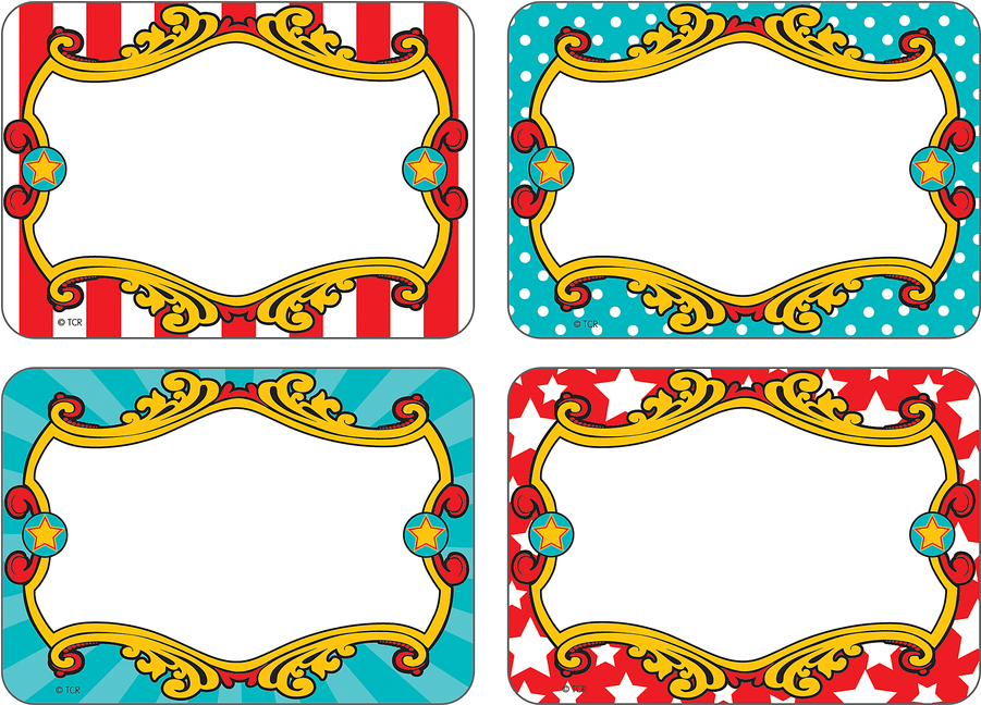 Tcr5709 Carnival Name Tags/labels - Carnival Themed Name Tags (900x900), Png Download